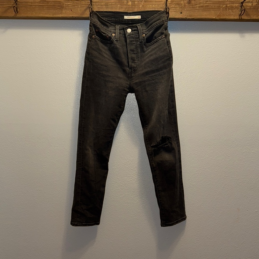 Levi's Black Wedgie Straight Jeans
